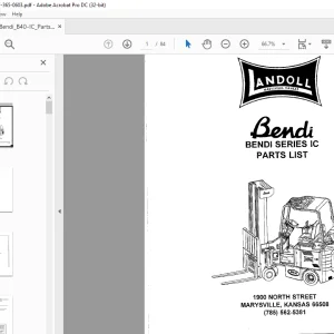 Landoll Bendi SERIES IC Parts List Manual - PDF DOWNLOAD