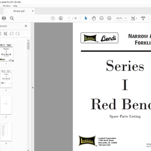 Landoll Bendi Series i Red Bendi Spare Parts Manual - PDF DOWNLOAD