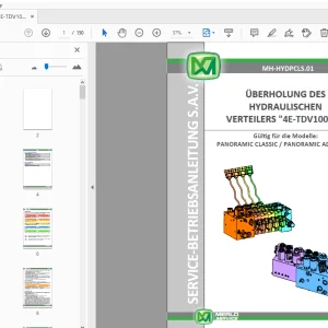 MERLO 4E-TDV100-LT PANORAMIC CLASSIC/ADVANCED ÜBERHOLUNG DES HYDRAULISCHEN VERTEILERS SERVICE-BETRIEBSANLEITUNG - PDF