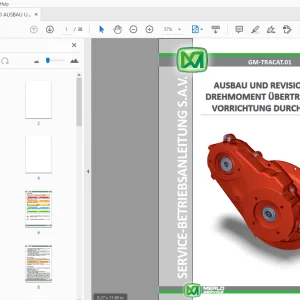 MERLO AUSBAU UND REVISION DER DREHMOMENT ÜBERTRAGUNGS VORRICHTUNG DURCH KETTE SERVICE-BETRIEBSANLEITUNG - PDF