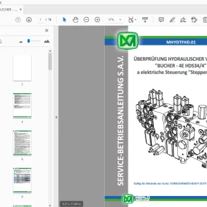 MERLO BUCHER-4E HDS344 ÜBERPRÜFUNG HYDRAULISCHER VERTEILER SERVICE-BETRIEBSANLEITUNG - PDF