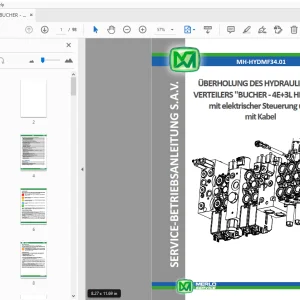 MERLO BUCHER - 4E+3L HDS347 ÜBERHOLUNG DES HYDRAULISCHEN SERVICE-BETRIEBSANLEITUNG - PDF