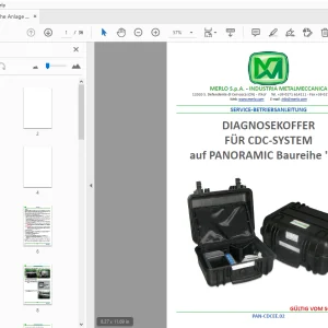 MERLO DIAGNOSEKOFFER FÜR CDC-SYSTEM auf PANORAMIC Baureihe EE SERVICE-BETRIEBSANLEITUNG - PDF