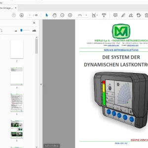 MERLO DIE SYSTEM DER DYNAMISCHEN LASTKONTROLLE SERVICE-BETRIEBSANLEITUNG - PDF