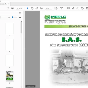 MERLO E.A.S. SCHWINGUNGSDAMPFUNGSSYSTEM SERVICE-BETRIEBSANLEITUNG - PDF