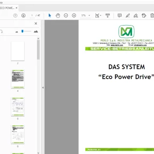 MERLO ECO POWER DRIVE DAS SYSTEM SERVICE-BETRIEBSANLEITUNG - PDF