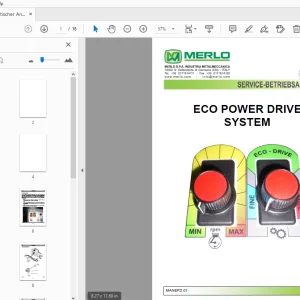 MERLO ECO POWER DRIVE SYSTEM SERVICE-BETRIEBSANLEITUNG - PDF