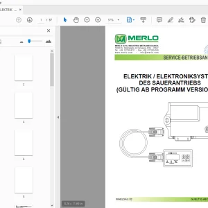 MERLO ELEKTRIK  ELEKTRONIKSYSTEM DES SAUERANTRIEBS SERVICE-BETRIEBSAN LEITUNG - PDF