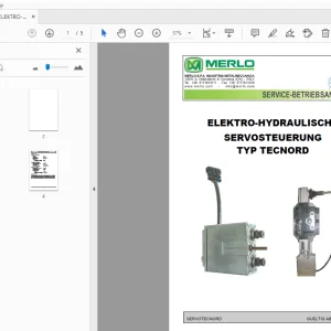 MERLO ELEKTRO-HYDRAULISCHE SERVOSTEUERUNG TYP TECNORD SERVICEBETRIEBSANLEITUNGI - PDF
