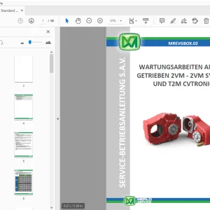 MERLO GETRIEBEN 2VM - 2VM SYNCRO UND T2M CVTRONIC WARTUNGSARBEITEN AN DEN SERVICE-BETRIEBSANLEITUNG - PDF