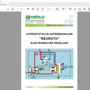 MERLO HYDROSTATISCHE ANTRIEBSANLAGE REXROTH ELEKTRONISCHER REGELUNG SERVICE-BETRIEBSANLEITUNG - PDF