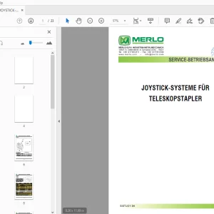 MERLO JOYSTICK-SYSTEME FÜR TELESKOPSTAPLER SERVICE-BETRIEBSANLEITUNG - PDF