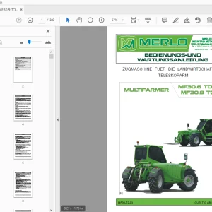 MERLO MF30.6 TOP MF30.6 TOP MULTIFARMER BEDIENUNGS-UND WARTLINESANLEITUNG - PDF