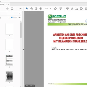 MERLO MF30.9, P34.10, P36.10, P38.10, P38.12, P38.13, P38.14-ROT038.16 SERVICE-BETRIEBSANLEITUNG - PDF