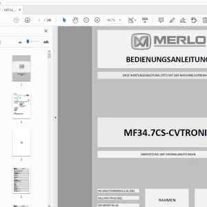 MERLO MF34.7CS-CVTRONIC BEDIENUNGSANLEITUNG - PDF