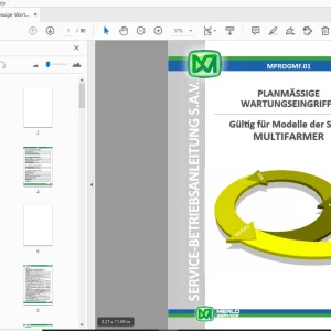 MERLO MULTIFARMER PLANMÄSSIGE WARTUNGSEINGRIFFE SERVICE-BETRIEBSANLEITUNG - PDF