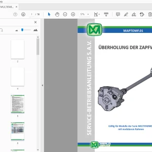 MERLO MULTIFARMER ÜBERHOLUNG DER ZAPFWELLE SERVICE-BETRIEBSANLEITUNG - PDF