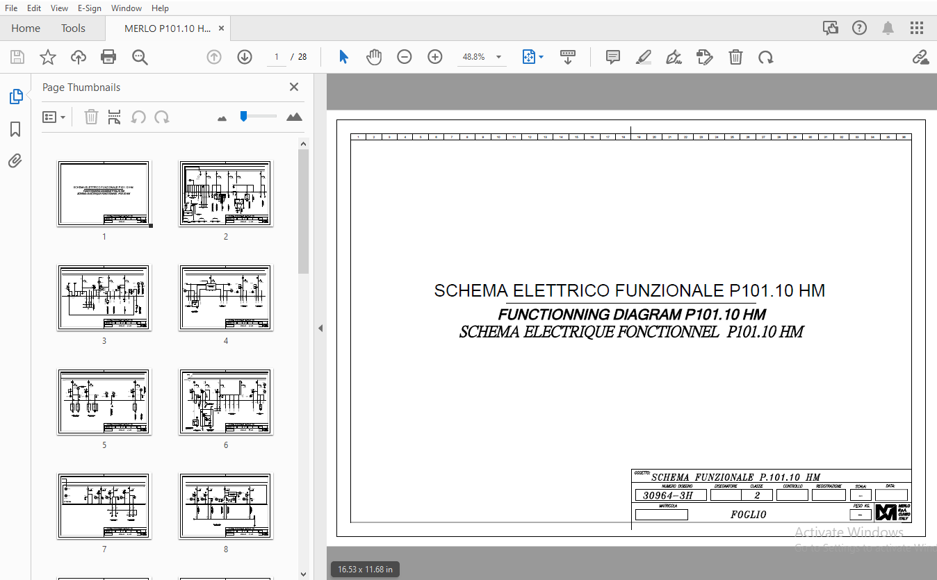 MERLO P101.10 HM FUNCTIONNING DIAGRAM 2012 - PDF - HeyDownloads ...