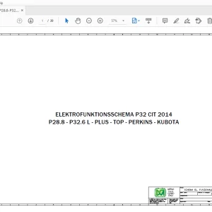 MERLO P28.8-P32.6 (L/PLUS/TOP/PERKINS/KUBOTA) ELEKTROFUNKTIONSSCHEMA - PDF