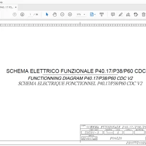 MERLO P40. 17/P38/P60 CDC V2 FUNCTIONNING DIAGRAM - PDF