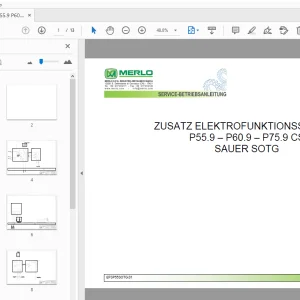 MERLO P55.9 P60.9 P75.9 CS SAUER SOTG ZUSATZ ELEKTROFUNKTIONSSCHEMA - PDF