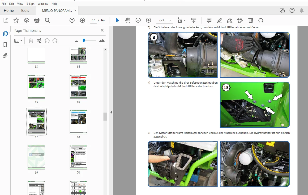 MERLO PANORAMIC P35.11 TT-Reihe DEUTZ TD 2.9 Stage 3B Tier 4A Turbo 75 CV SERVICEBETRIEBSANLEITUNG - PDF - Image 2