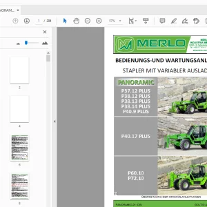 MERLO PANORAMIC P37.12,P38.12,P38.13,P38.14,P40.9 BEDIENUNGS-UND WARTUNGSANLEITUNG - PDF