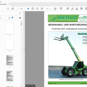 MERLO PANORAMIC P55.9 CS P60.9 CS P75.9 CS BEDIENUNGS-UND WARTUNGSANLEITUNG - PDF