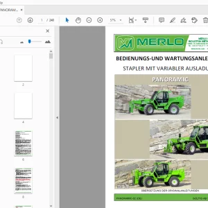 MERLO PANORAMIC STAPLER MIT VARIABLER AUSLADUNG BEDIENUNGS-UND WARTUNGSANLEITUNG - PDF