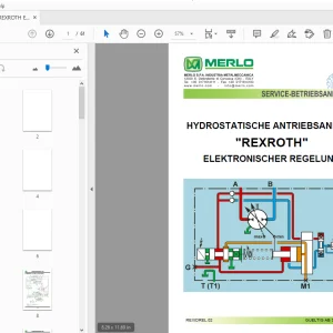 MERLO REXROTH ELEKTRONISCHER ANTRIEBSANLAGE SERVICE-BETRIEBSANLEITUNG - PDF
