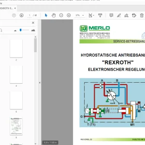 MERLO REXROTH ELEKTRONISCHER REGELUNG HYDROSTATISCHE ANTRIEBSANLAGE SERVICE-BETRIEBSANLEITUNG - PDF