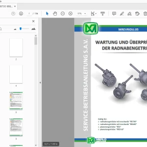 MERLO RR700 RR640 RE6 RRE4.8 DER RADNABENGETRIEBE WARTUNG UND ÜBERPRÜFUNG SERVICE-BETRIEBSANLEITUNG - PDF