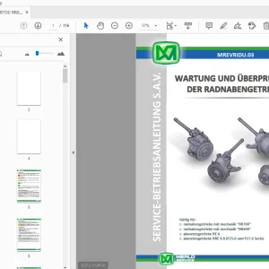 MERLO RR700 RR640 WARTUNG UND ÜBERPRÜFUNG DER RADNABENGETRIEBE SERVICE-BETRIEBSANLEITUNG - PDF