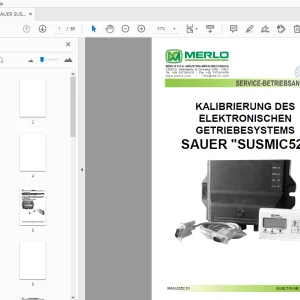 MERLO SAUER SUSMIC52 SERVICE-BETRIEBSANLEITUNG (MASUS52.01) - PDF