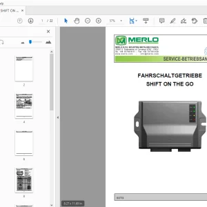 MERLO SHIFT ON THE GO FAHRSCHALTGETRIEBE SERVICE-BETRIEBSANLEITUNG - PDF