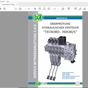 MERLO TECNORD-HDS305 ÜBERPRÜFUNG HYDRAULISCHER VERTEILER SERVICE-BETRIEBSANLEITUNG - PDF