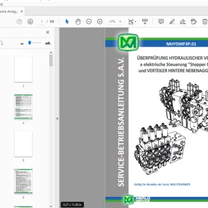 MERLO ÜBERPRÜFUNG HYDRAULISCHER VERTEILER und VERTEILER HINTERE NEBENAGGREGATE SERVICE-BETRIEBSANLEITUNG - PDF