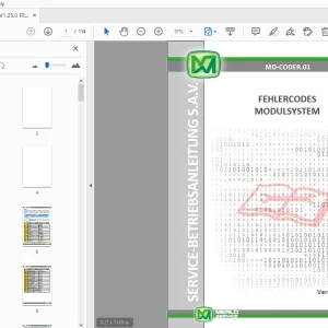 MERLO V1.25.0 FEHLERCODES MODULSYSTEM SERVICE-BETRIEBSANLEITUNG - PDF