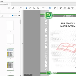 MERLO V1.25.0 FEHLERCODES MODULSYSTEM SERVICE-BETRIEBSANLEITUNG - PDF