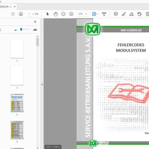 MERLO VERSION 1.30.0 FEHLERCODES MODULSYSTEM SERVICE-BETRIEBSANLEITUNG - PDF