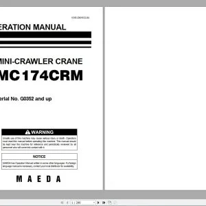 Maeda Mini Crawler Crane Collection PDF Manual - COMPLETE SET - DOWNLOAD