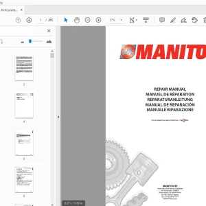 Manitou Articulated Jib Platform 160 ATJ 180 ATJ 2 EURO 3 Repair Manual - PDF