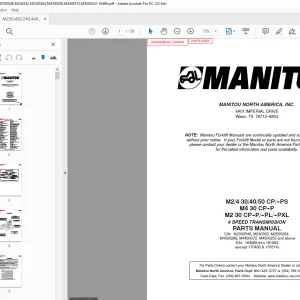 Manitou Crane M24 304050 CP-PS MAST PARTS MANUAL PDF