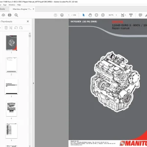 Manitou Engine 1104D Euro 3-80CV,100CV Repair Manual_647016