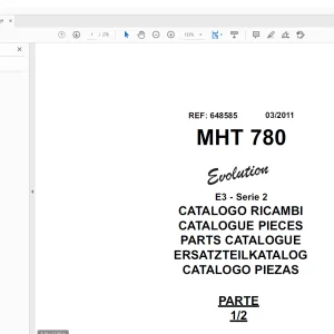Manitou Forklift MHT 780 E3 - Series 2 Parts Manual - PDF Download