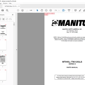 Manitou Forklift MT940L-TW(120)LS SERIES 2 Parts Manual PDF