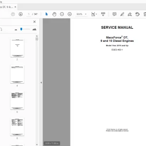 MaxxForce DT, 9 & 10 Diesel Engines Service Manual - PDF