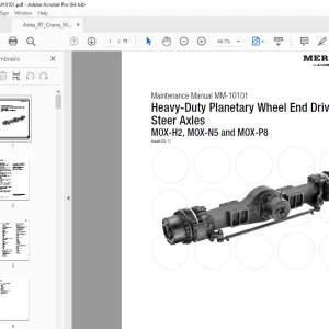 Meritor MOX-H2, MOX-N5 & MOX-P8 Heavy-Duty Maintenance Manual MM-10101 PDF