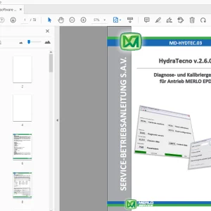 Merlo EPD HydraTecno v.2.6.0 Diagnose und Kalibriergerät für Antrieb Service-Betriebsanleitung - PDF