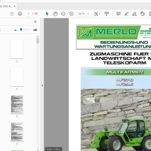 Merlo Multifarmer MF27.8 MF29.6 Bedienungs-und Wartungsanleitung - PDF